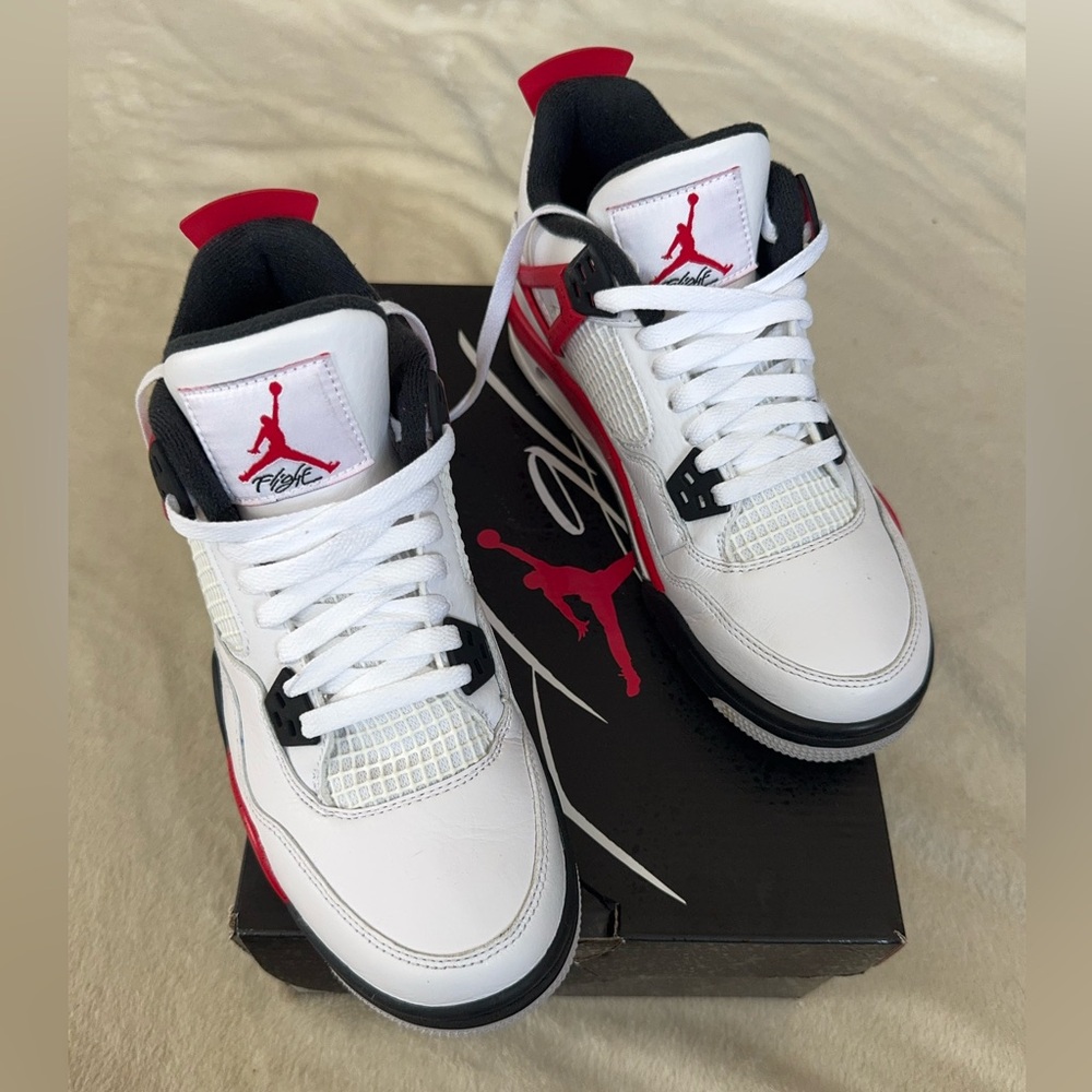 Jordan 4 Retro White and Red